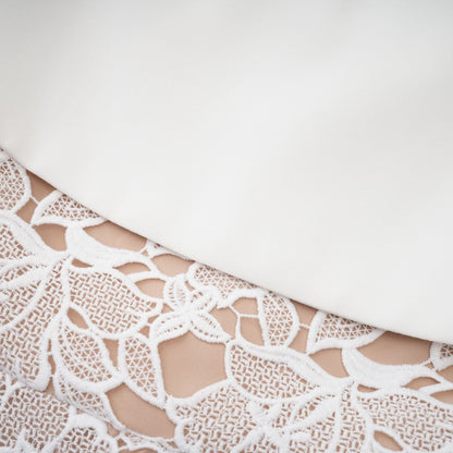 Jorvilda white pierced midi dress