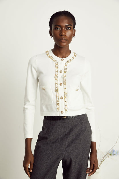 Karine chainlink knitted cardigan