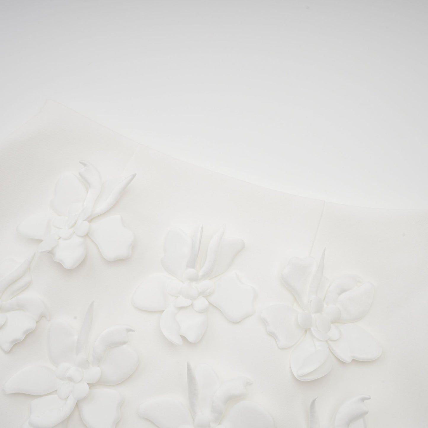 Odette white fauxfloral top  skirt matching set