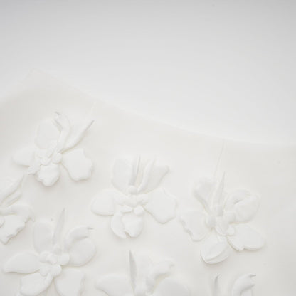 Odette white fauxfloral top  skirt matching set