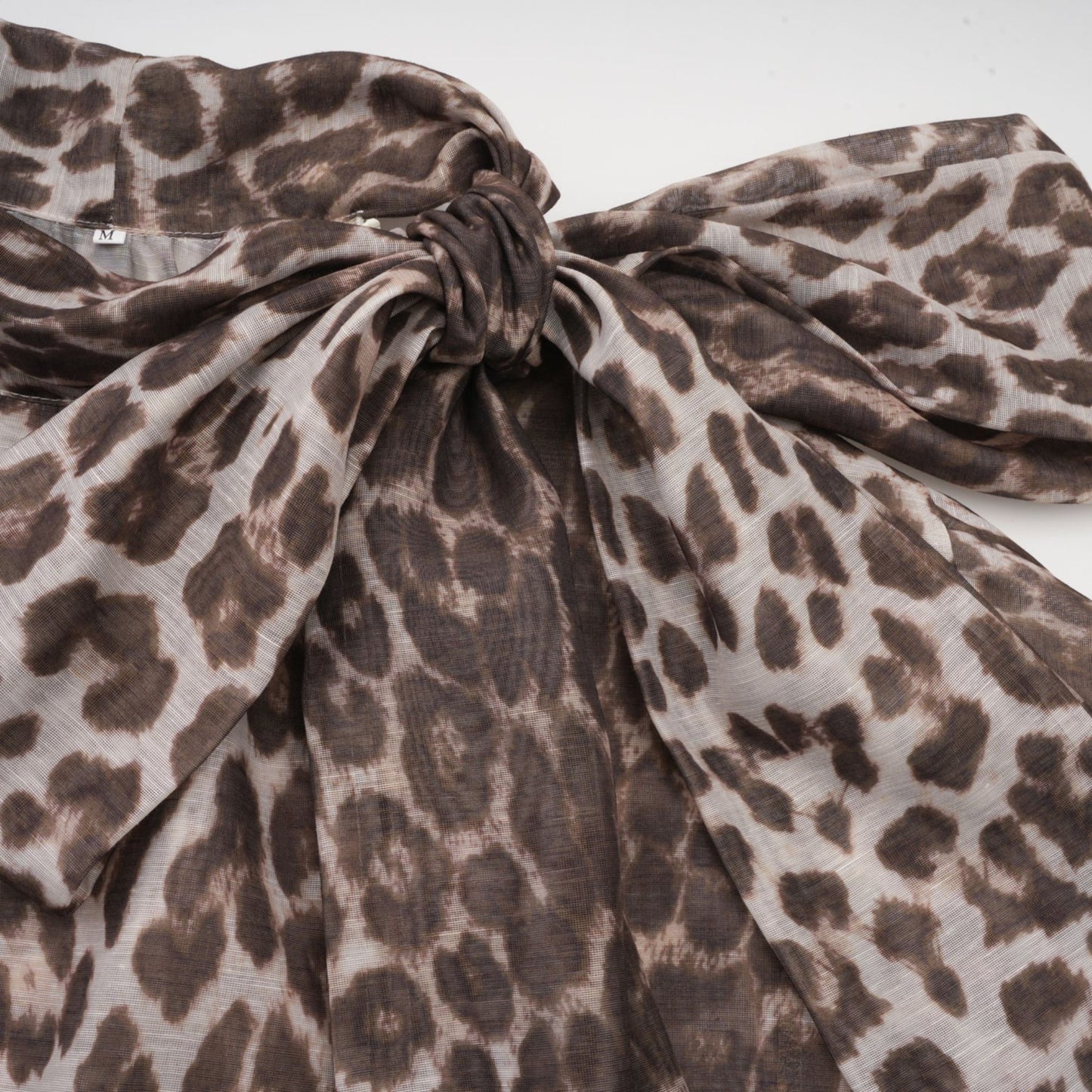 Belle leopardprint oversizesleeved blouse