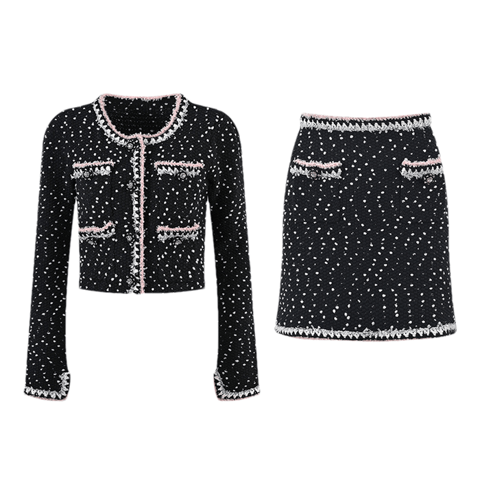 Brooklynn Jacke & Rock Schneeflocken Punkte Set