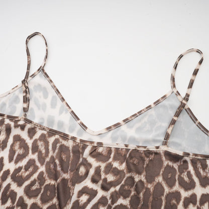 Belle leopardprint oversizesleeved blouse