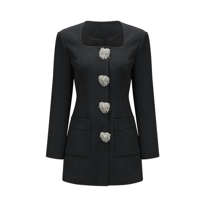 Fionnghuala black crystal mini dress