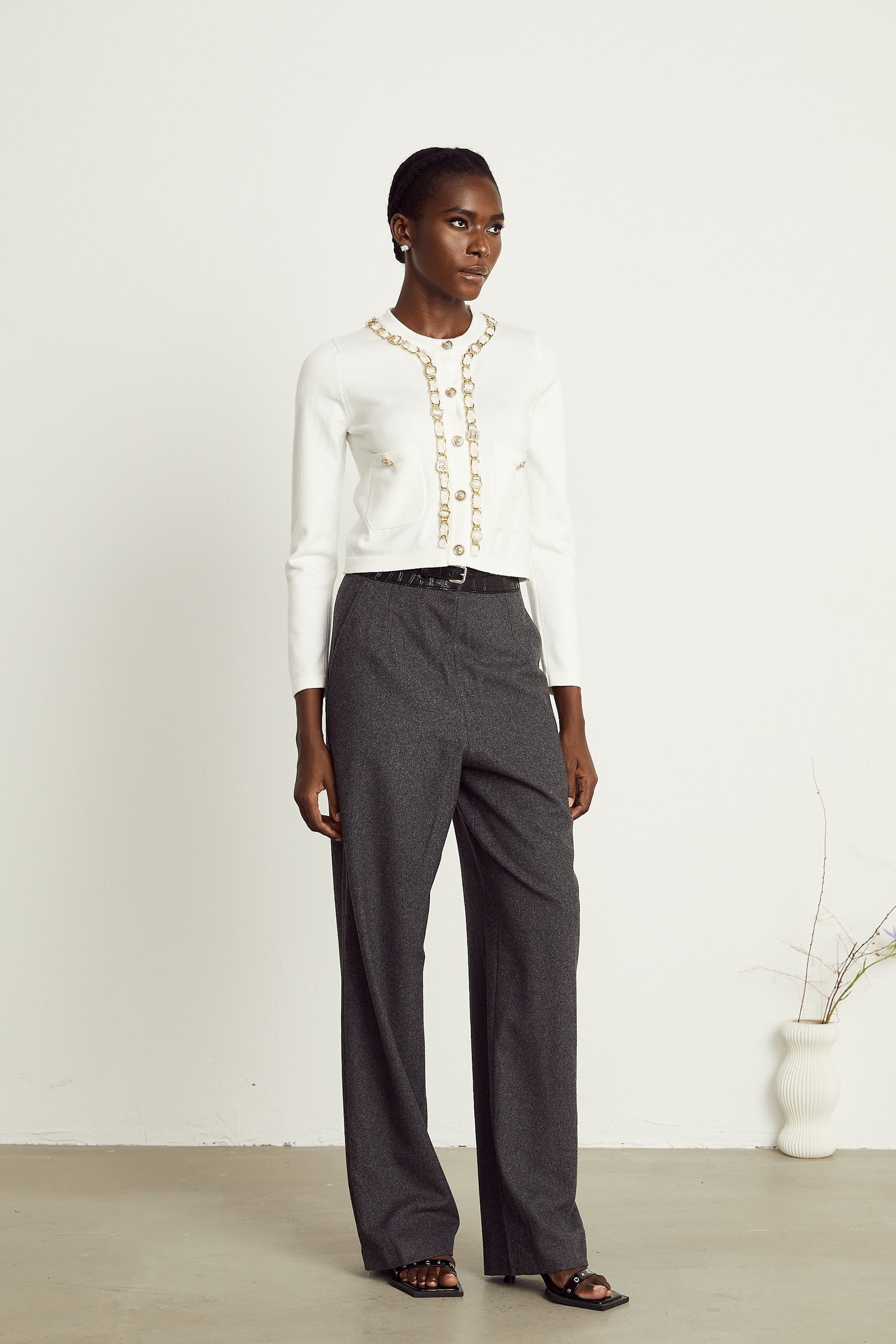 Karine chainlink knitted cardigan