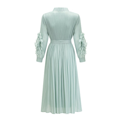 Éloïse fauxflower knitted dress  coat matching set