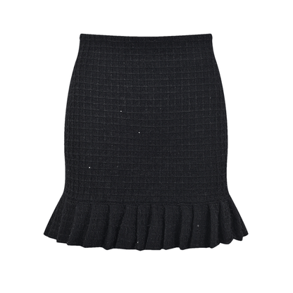 Ivy Jacke & Rock Schwarz Waffelstrick Set