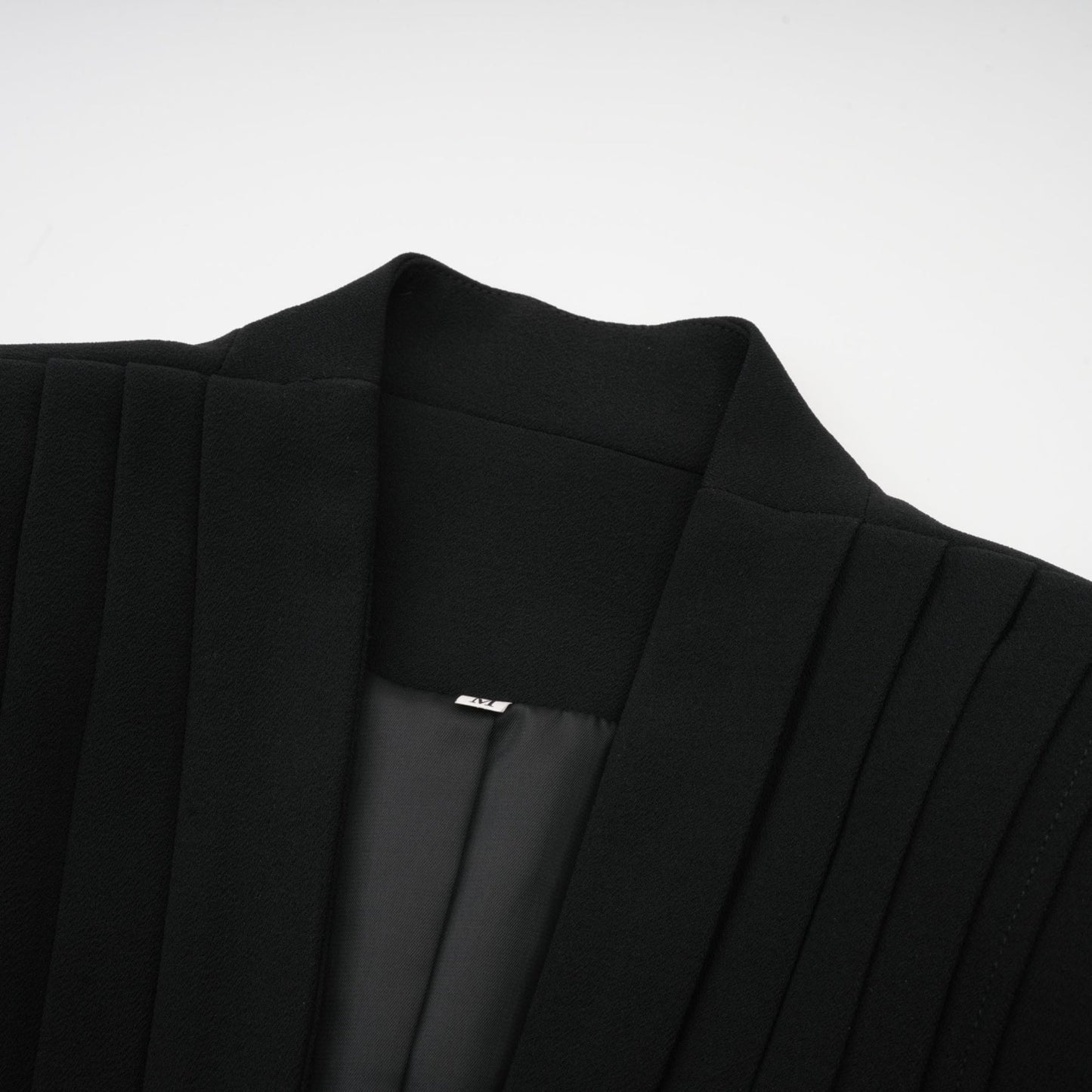 Suzanne black pleated jacket  trousers matching set