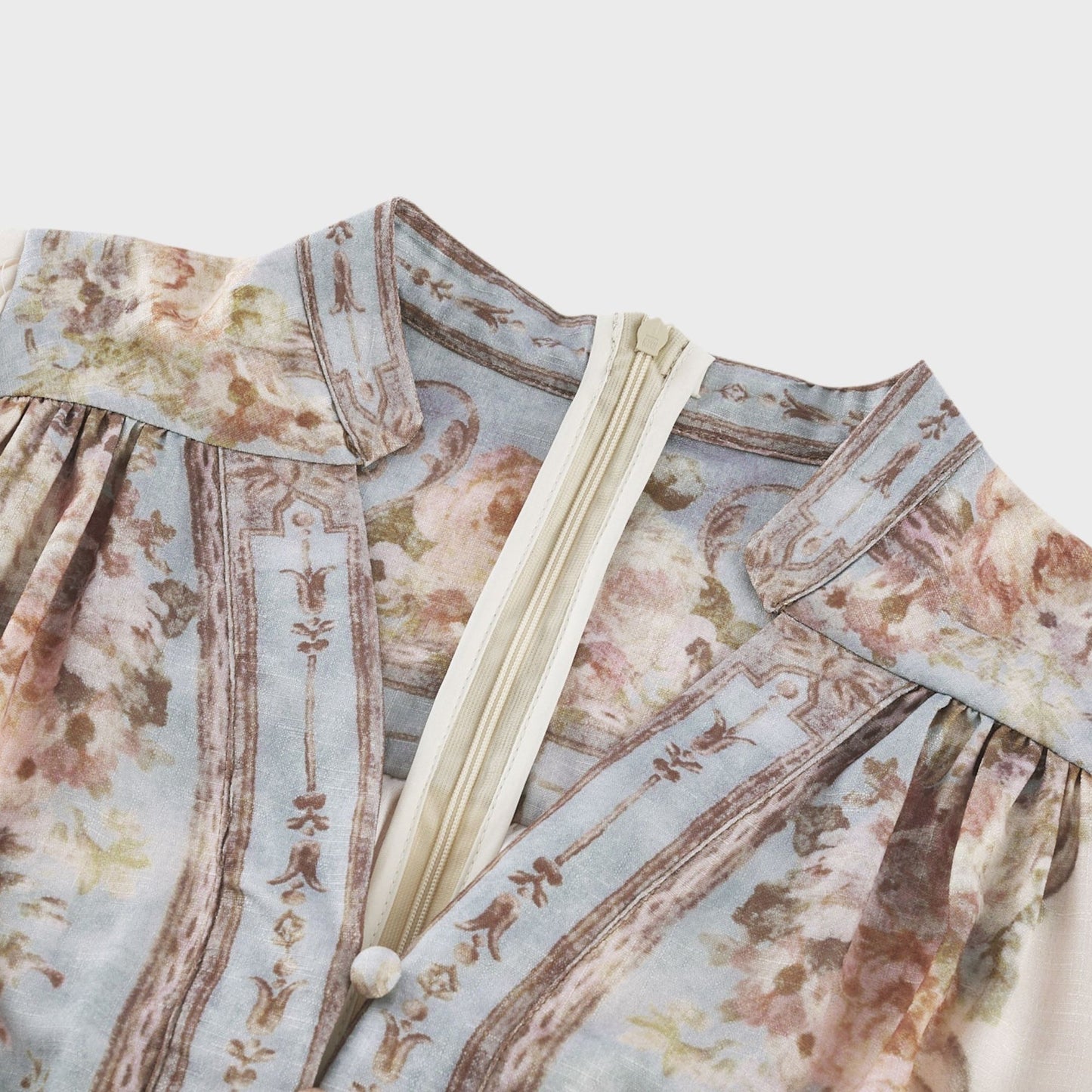 Camille floralprint longsleeve boho dress