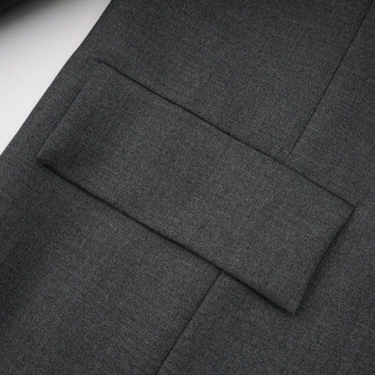 A grey blazer with lace panel details
