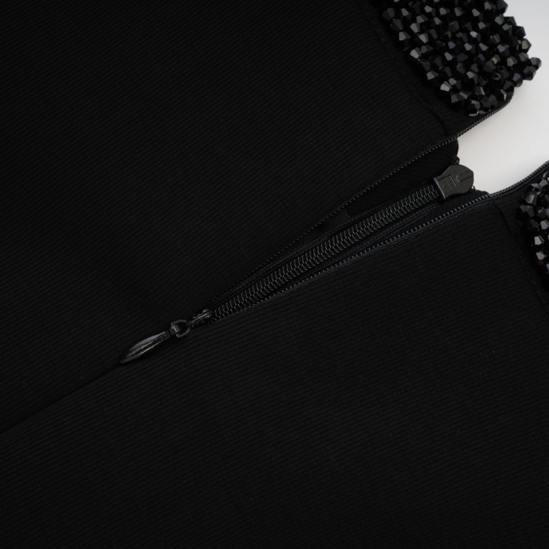 Gaëlle black embellished longsleeved dress