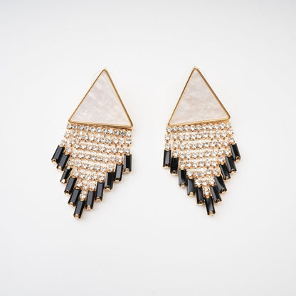 Lisette triangleshape fringed earrings