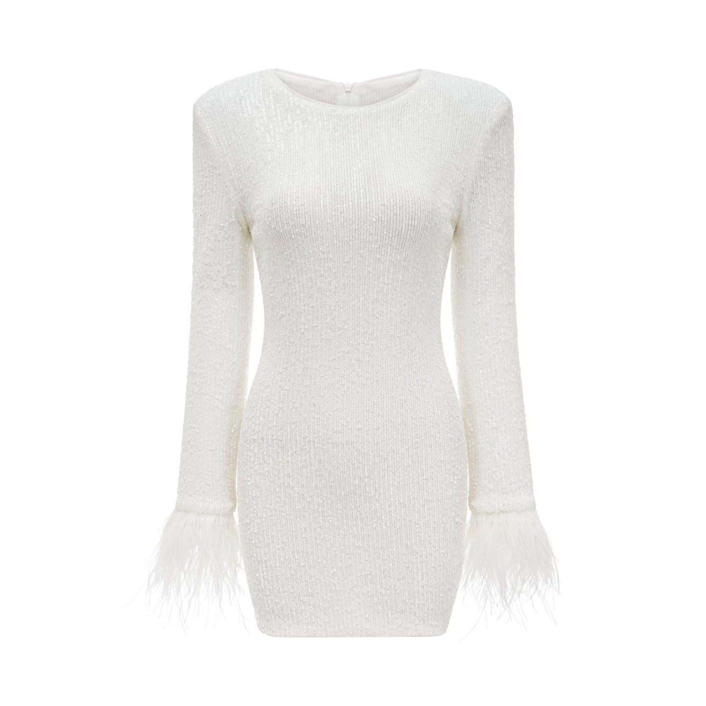 Amorata feathertrim embellished dress