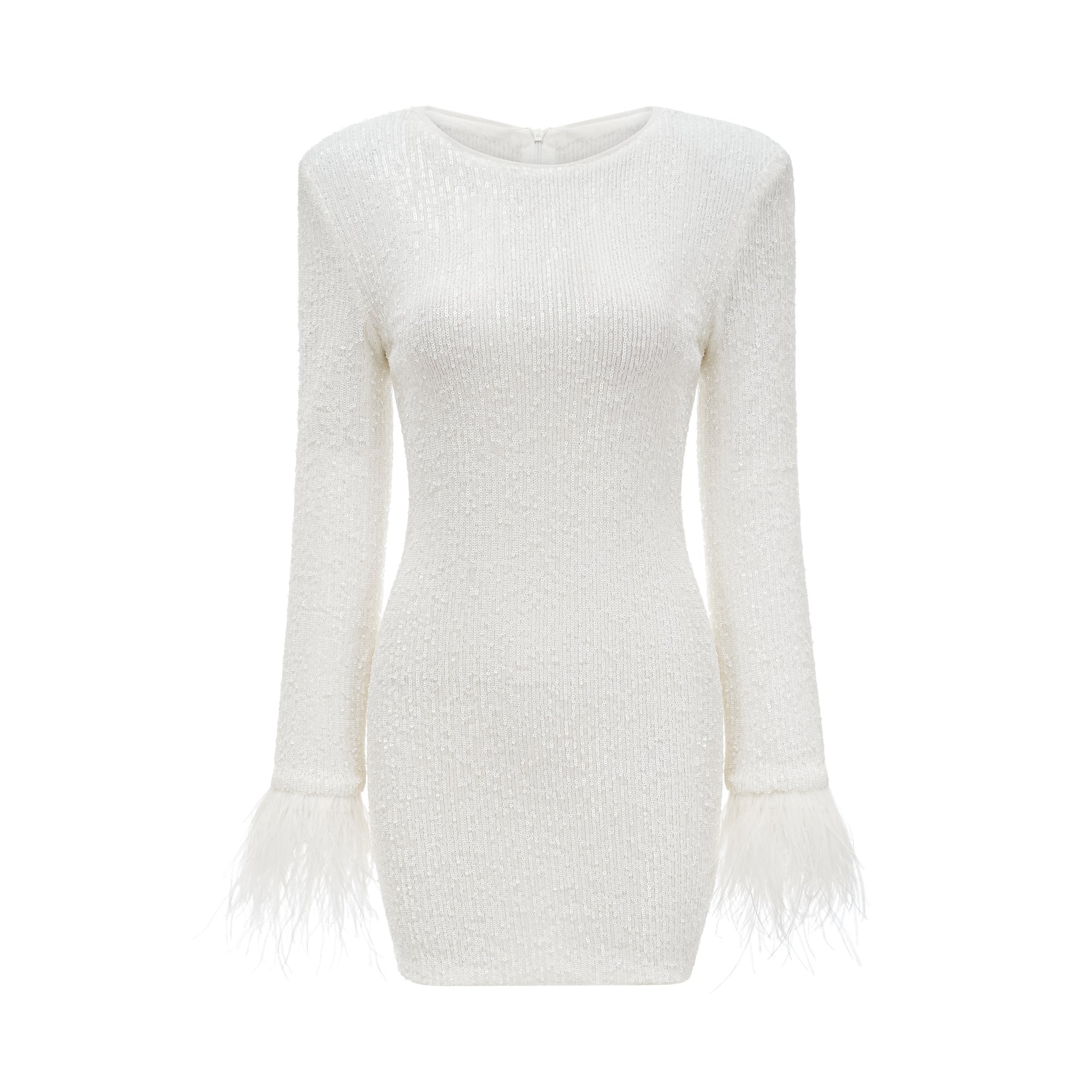Amorata feathertrim embellished dress