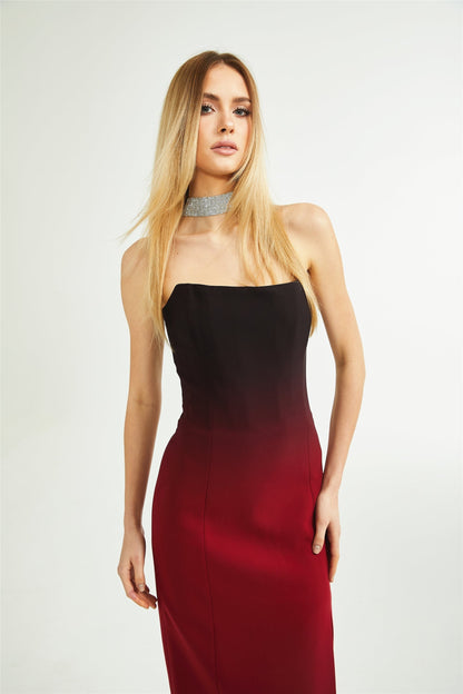Roxane gradienteffect offshoulder dress
