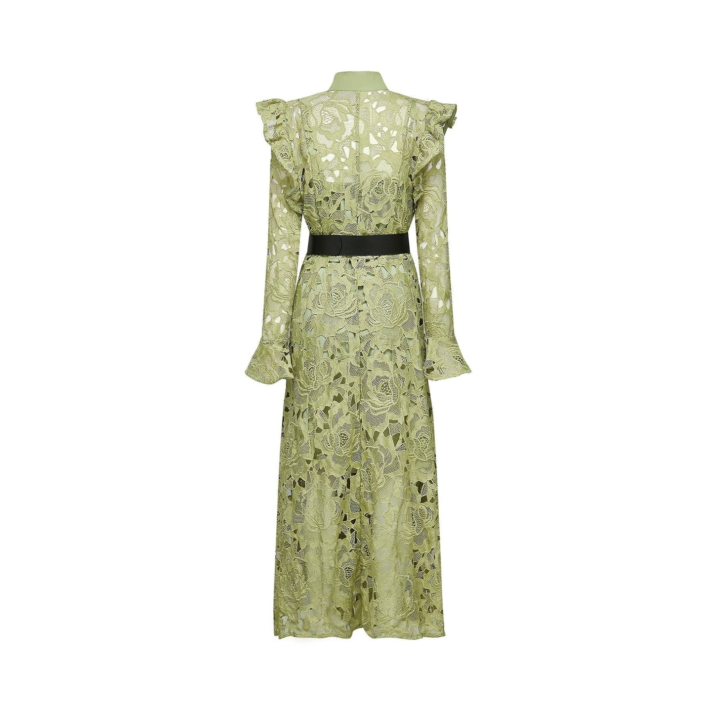 Noémie floralembroidered midi dress in Green