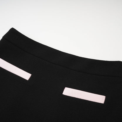 Uaine black jacket  skirt matching set