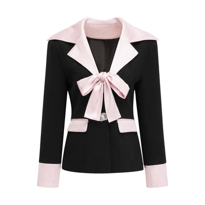 Uaine black jacket  skirt matching set