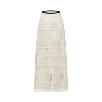 Yvette stretch knitted top  skirt matching set