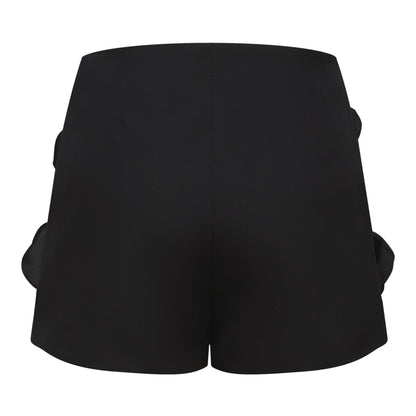 Nalini black fauxflower mini skirt