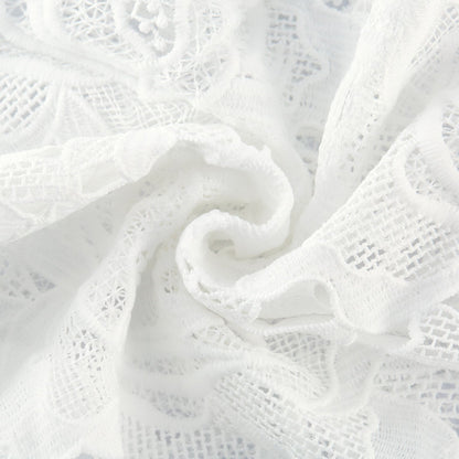 Noémie floralembroidered midi dress in White