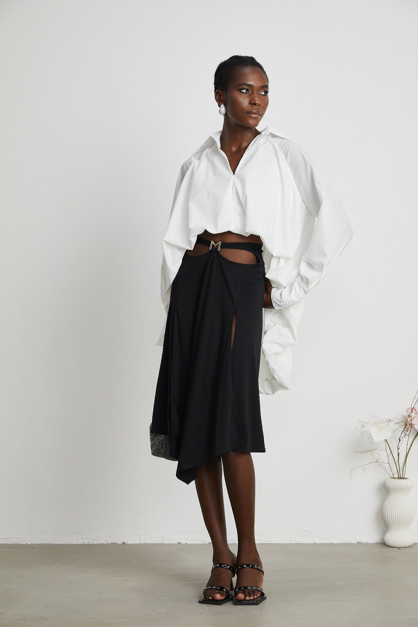 Marion highlow puffed shirt
