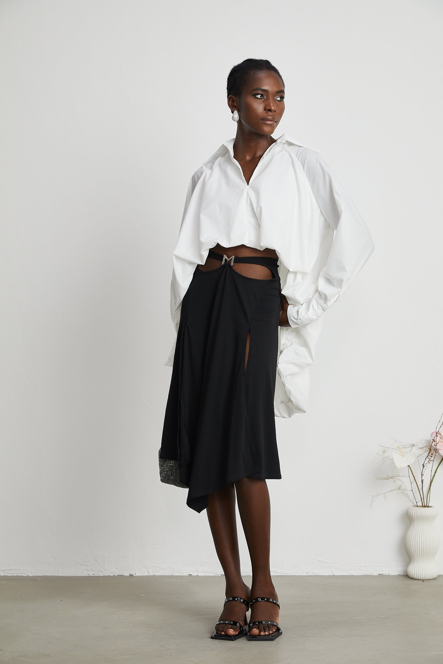 Marion highlow puffed shirt