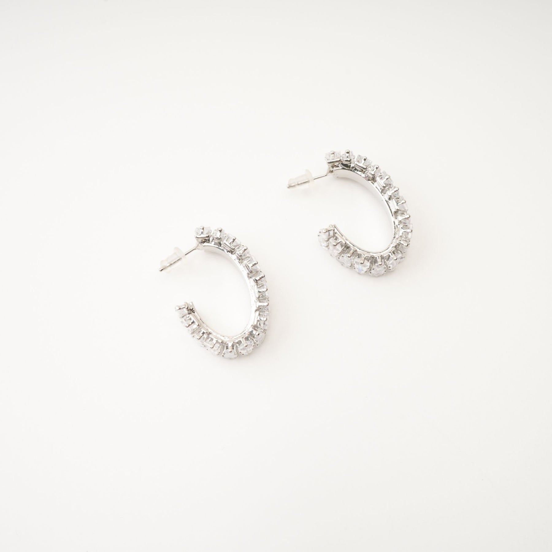 Ysabella crystalembellished hoop earrings