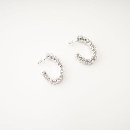 Ysabella crystalembellished hoop earrings