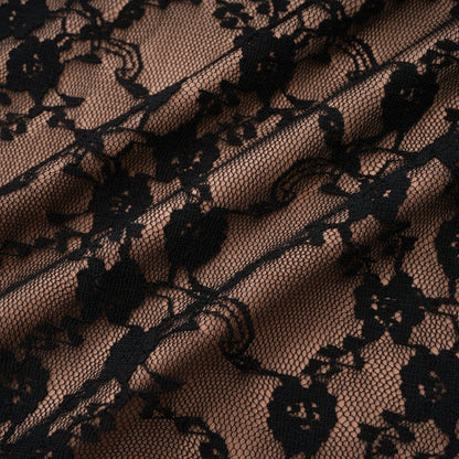 Fayette black florallace midi dress