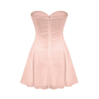 Émilienne cutout pleated offshoulder mini dress