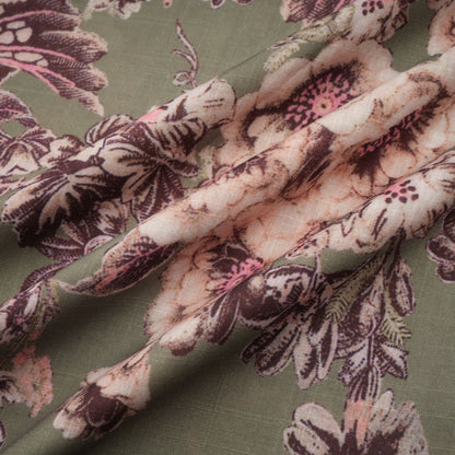 Pascale belted floralprint ramie midi dress
