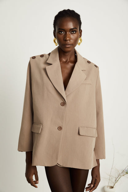 Juliette detachablepanel singlebreasted blazer
