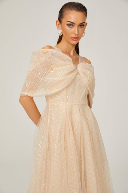 Danielle sequined tulle midi dress