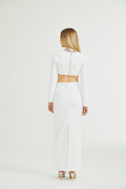 Joséphine floral cropped top  skirt matching set