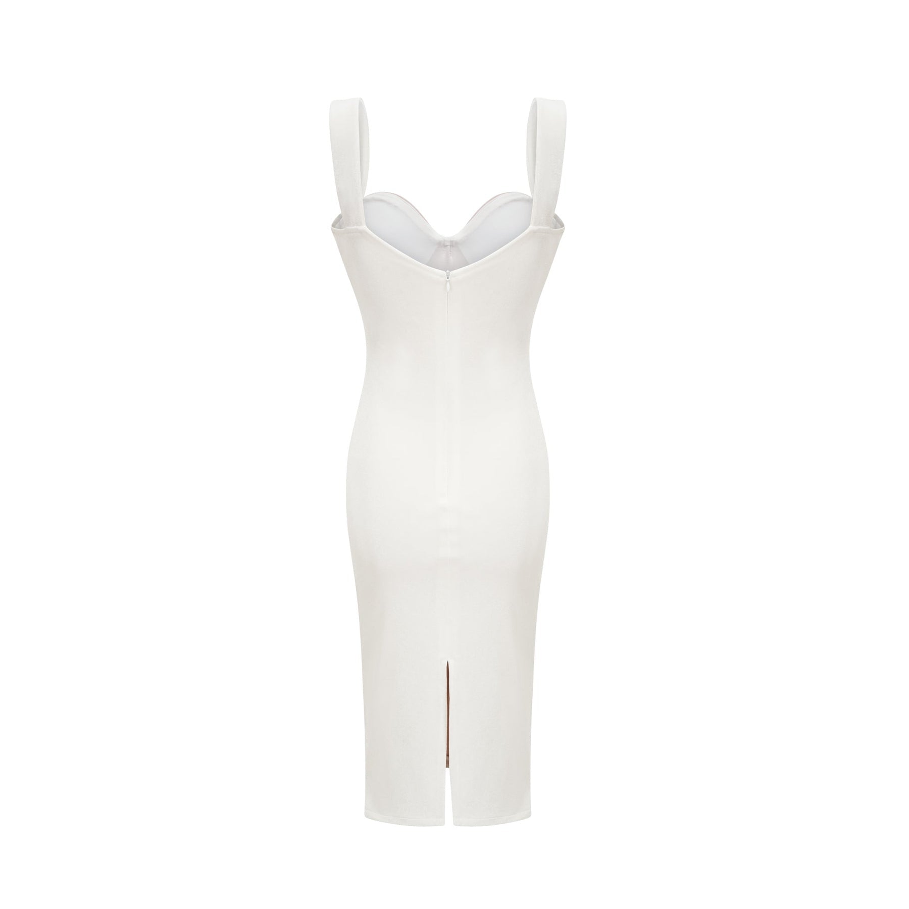 Kéfera white mesh midi dress