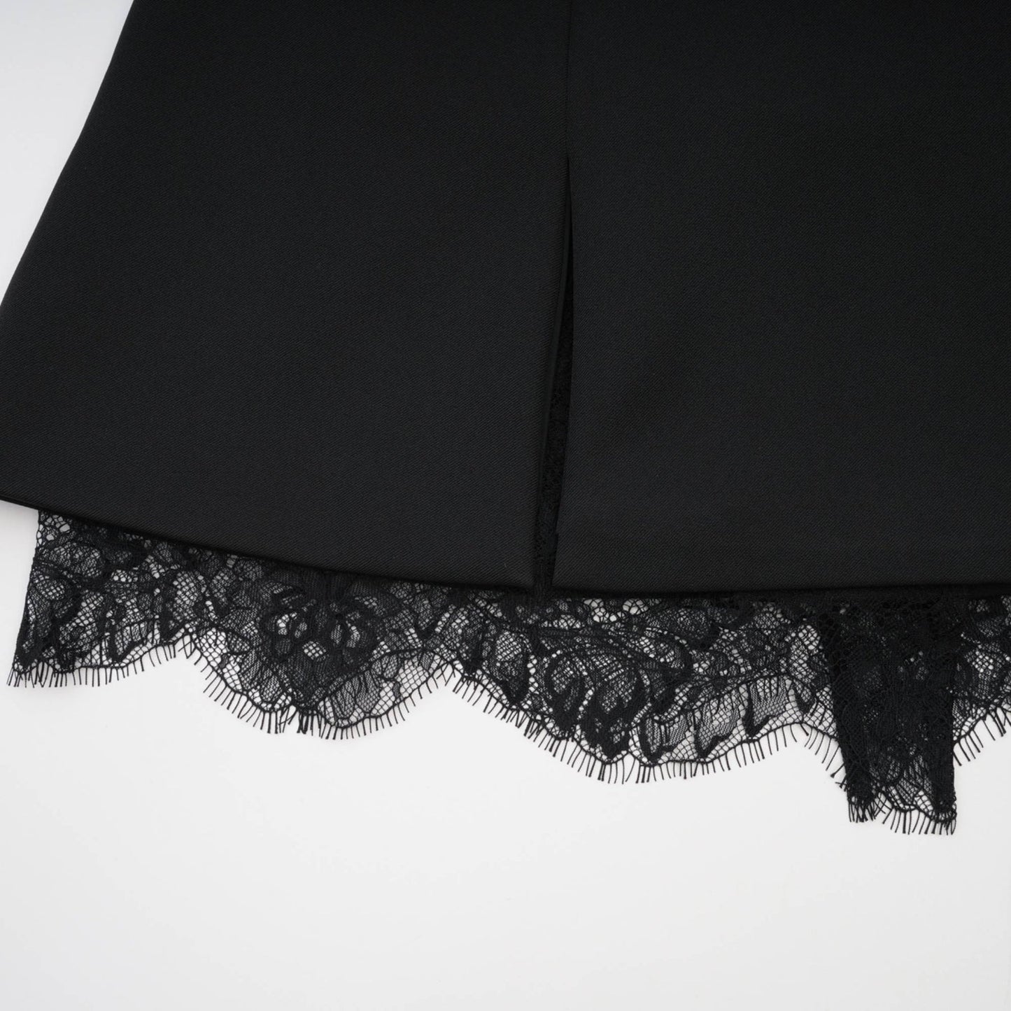 Zephyra black lacedetail mini dress