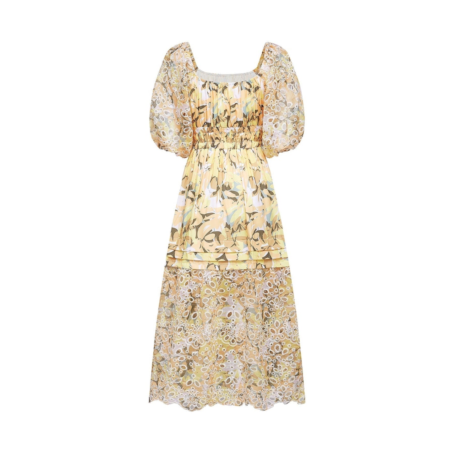 Clémence floralprint cutout midi dress