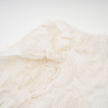 Thibaulte pleated lacefloral midi dress