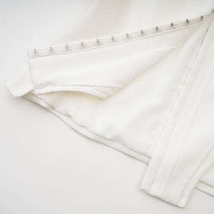 Yvette white longsleeved corset top