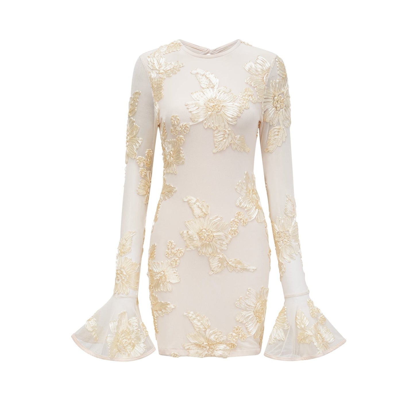 Nalini floralembroidery openback dress