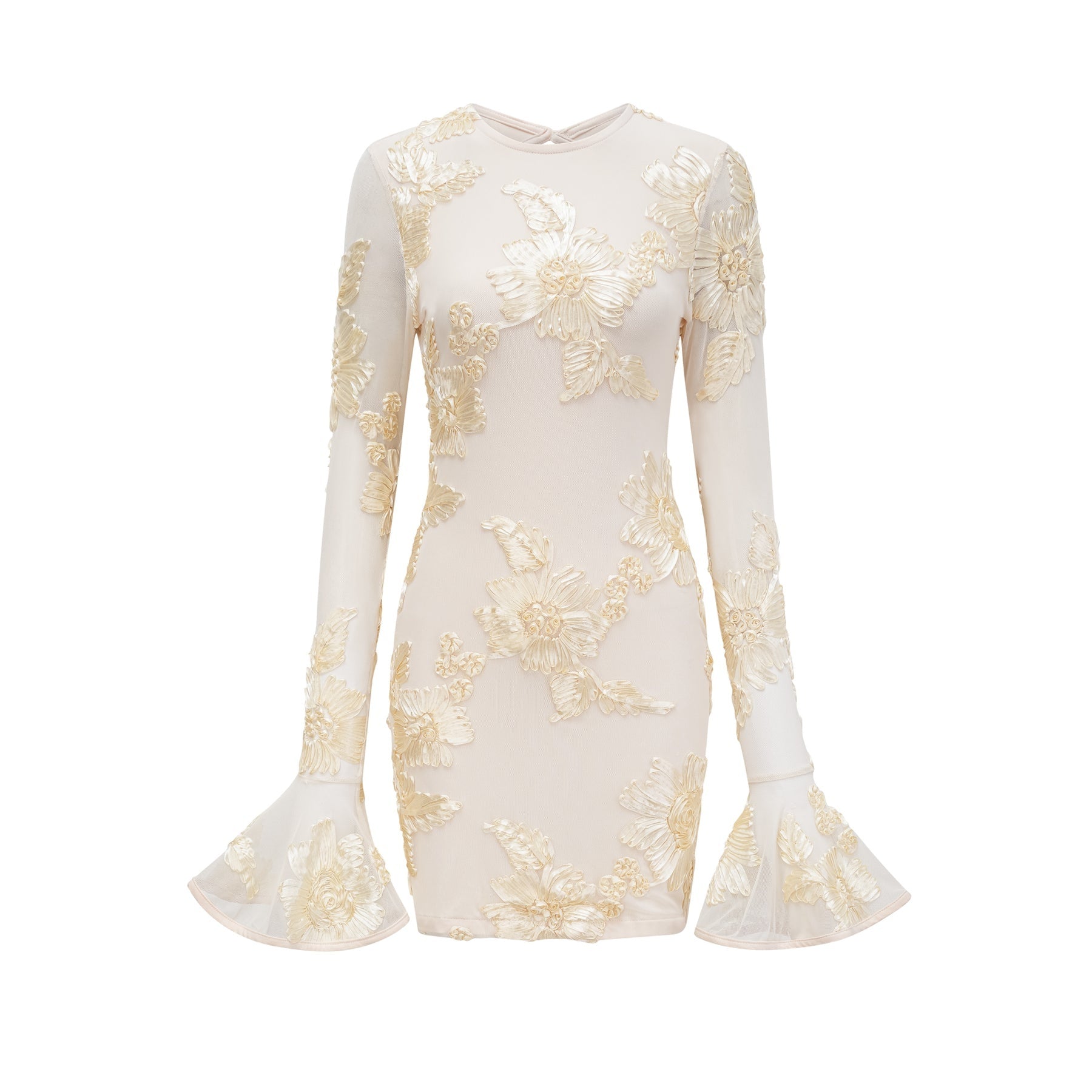 Nalini floralembroidery openback dress