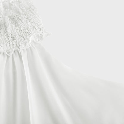 Neri white guipurelace midi dress