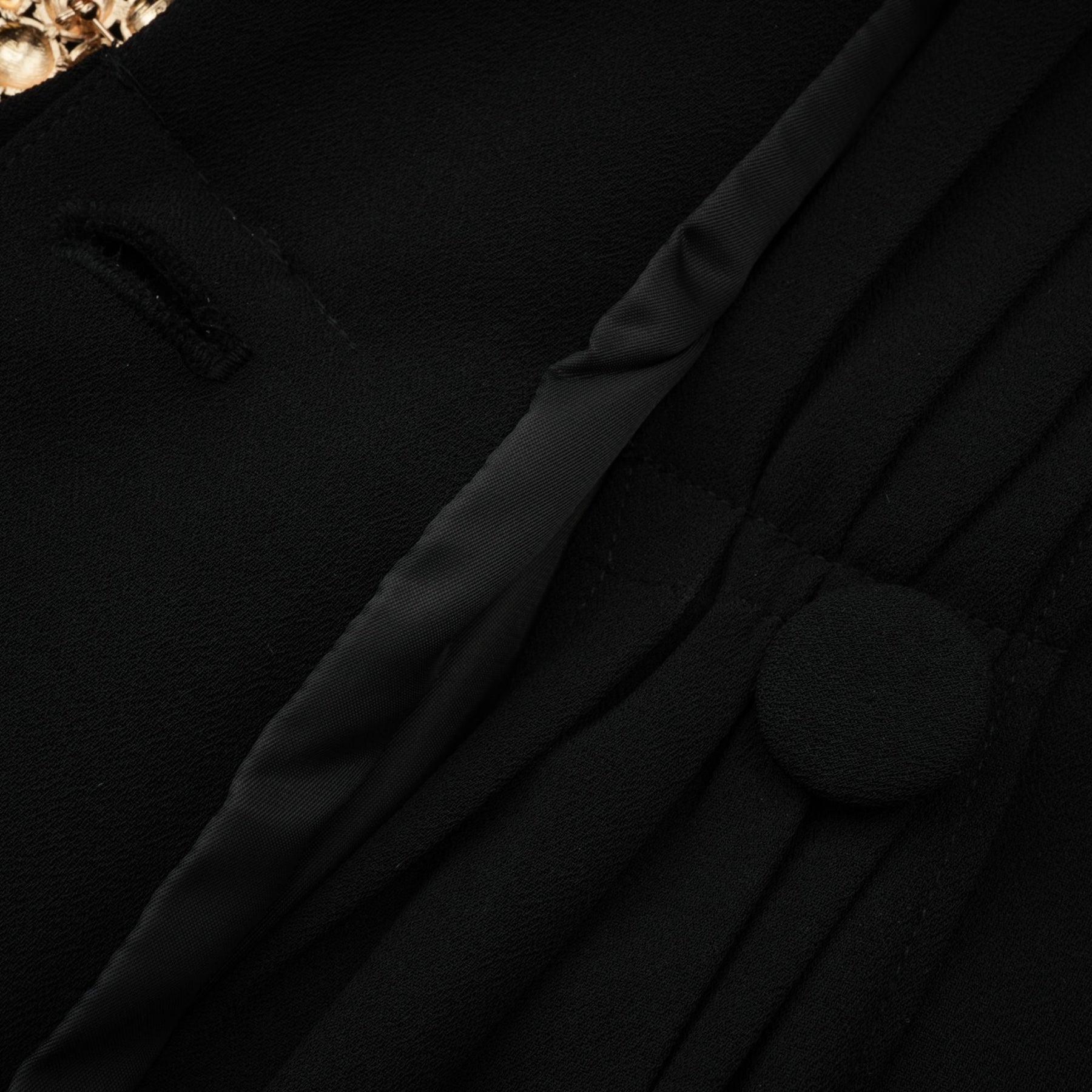 Suzanne black pleated jacket  trousers matching set