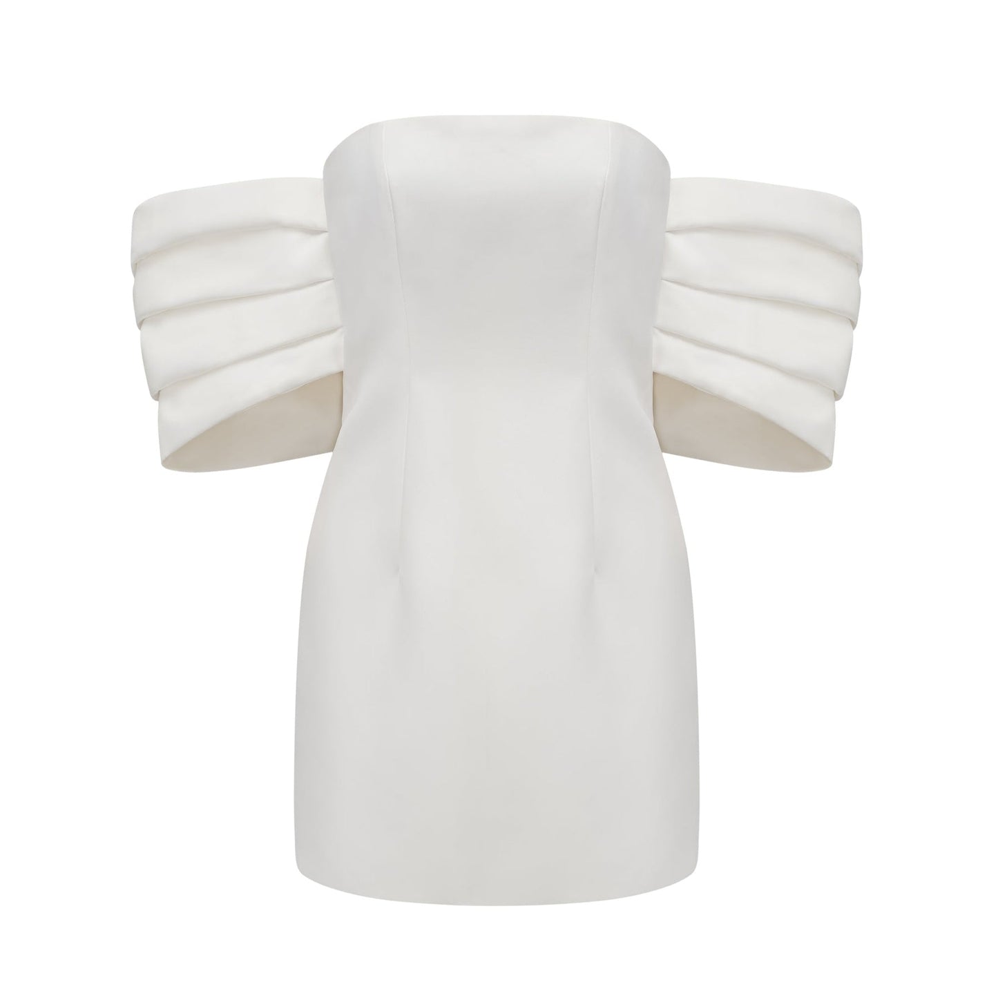 Hélène white oversizebow mini dress