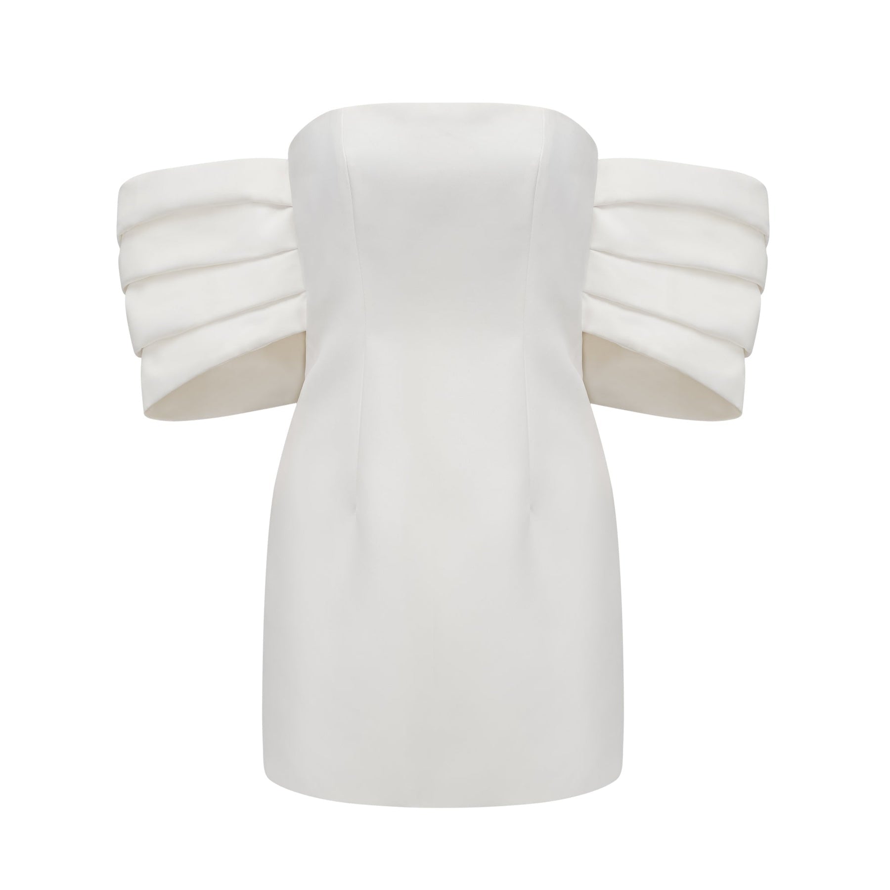 Hélène white oversizebow mini dress