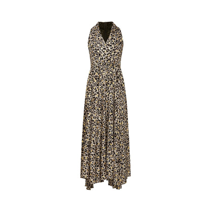 Angélique Vneck leopardprint midi dress