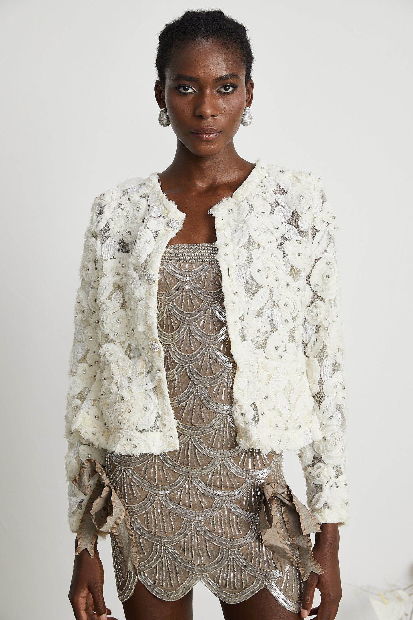 Marianne floralappliqué embellished jacket