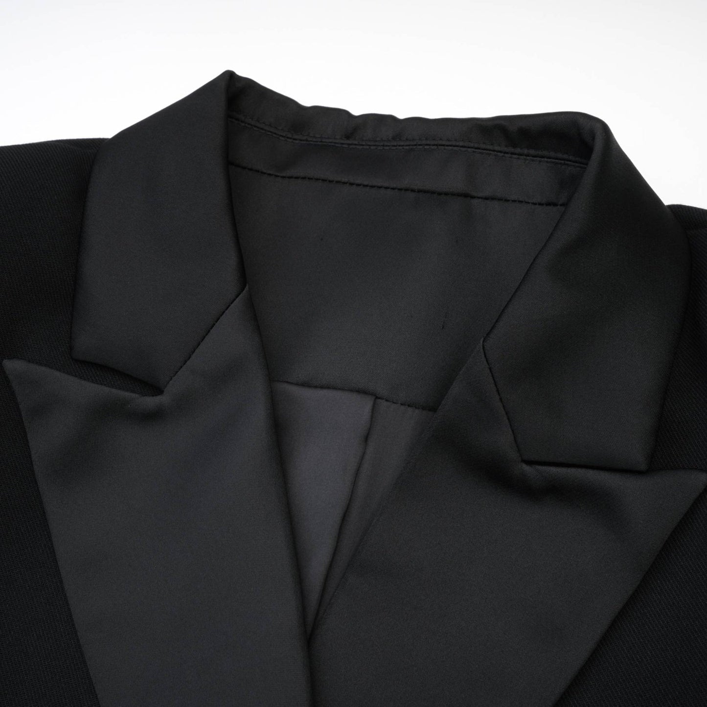 Black double breasted long coat named Eithne