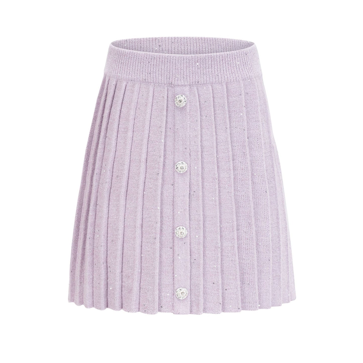 Fabienne purple sequindetail jacket  skirt matching set